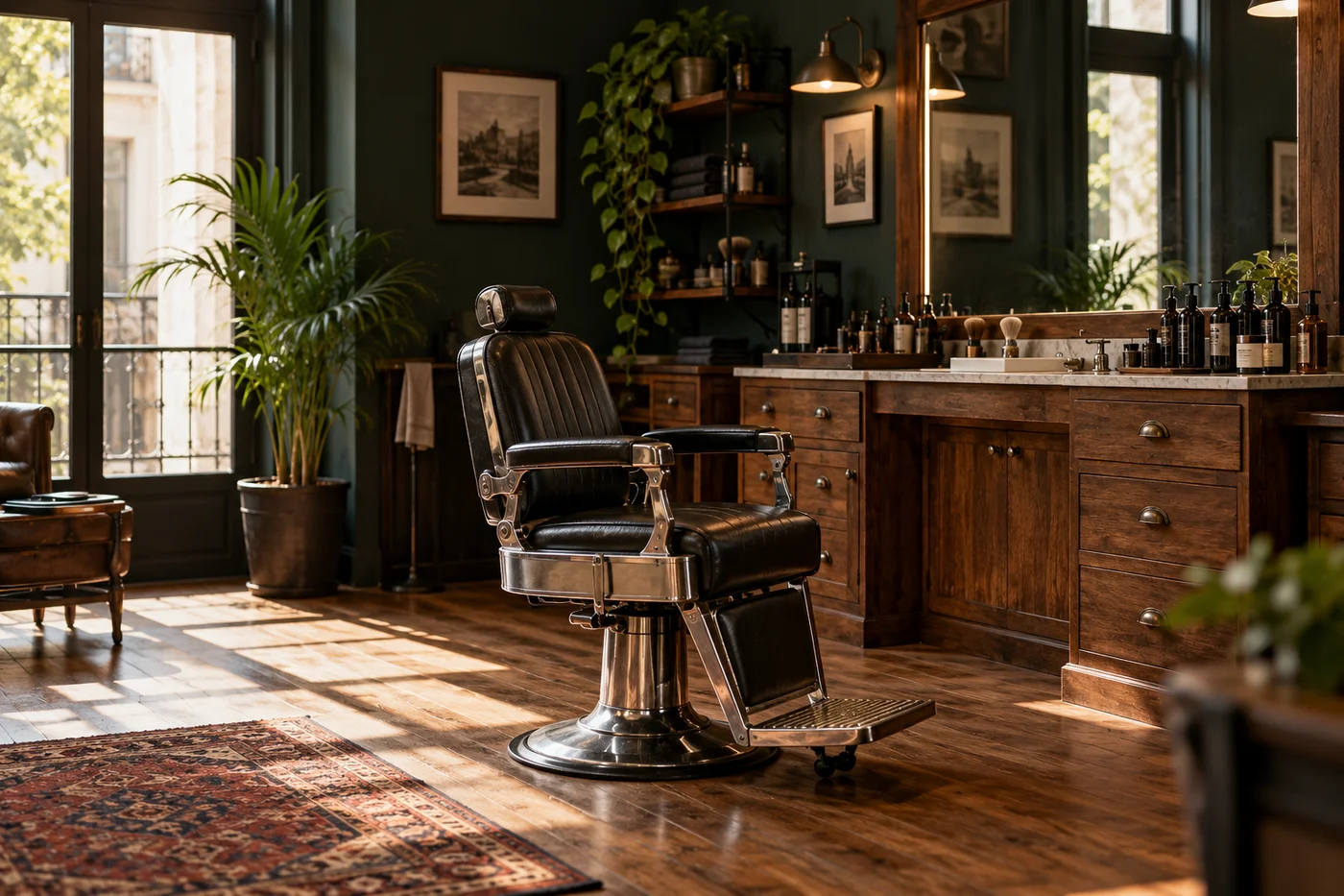 Concepto visual de barberías y peluquerías